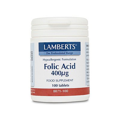 Lamberts Folic Acid 400mcg 100 Tablets