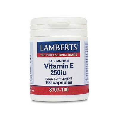 Lamberts Natural Form Vitamin E 250iu 100 Capsules