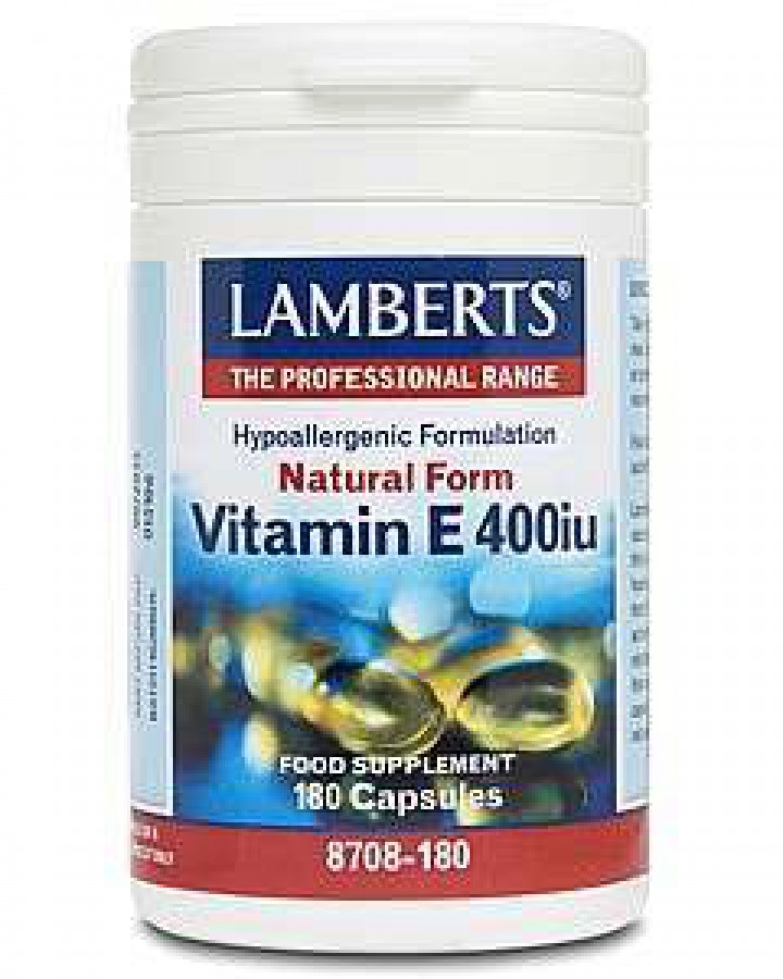 Lamberts Natural Form Vitamin E 400iu 180 Capsules