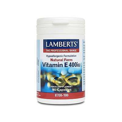 Lamberts Natural Form Vitamin E 400iu 180 Capsules