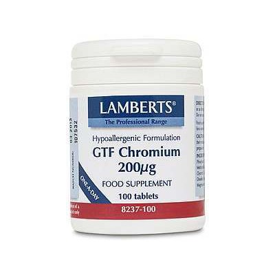 Lamberts GTF Chromium 200mcg 100 Tablets