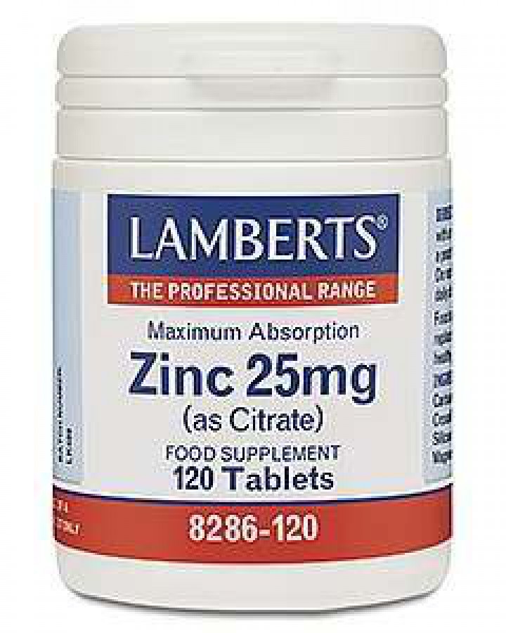 Lamberts Zinc 25mg As Citrate 120 Tablets