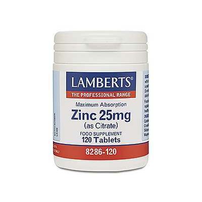 Lamberts Zinc 25mg As Citrate 120 Tablets