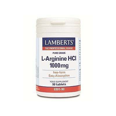 Lamberts L-Arginine HCI 1000mg 90 Tablets