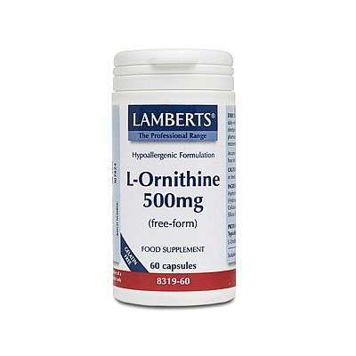 Lamberts L-Ornithine 500mg 60 Capsules