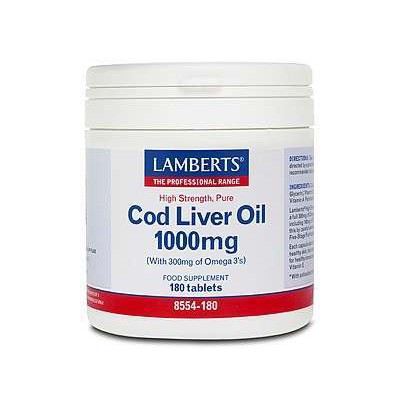 Lamberts Cod Liver Oil 1000mg 180 Capsules