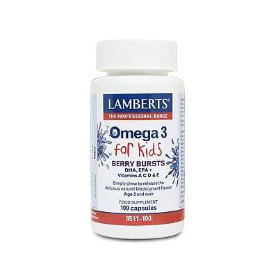 Lamberts Omega 3 Berry Bursts For Kids 100 Capsules