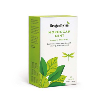 Dragonfly Tea Moroccan Mint Organic Green Tea 20 Sachets