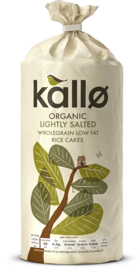 Kallo Organic Original Lightly Salted Rice Cakes 130g