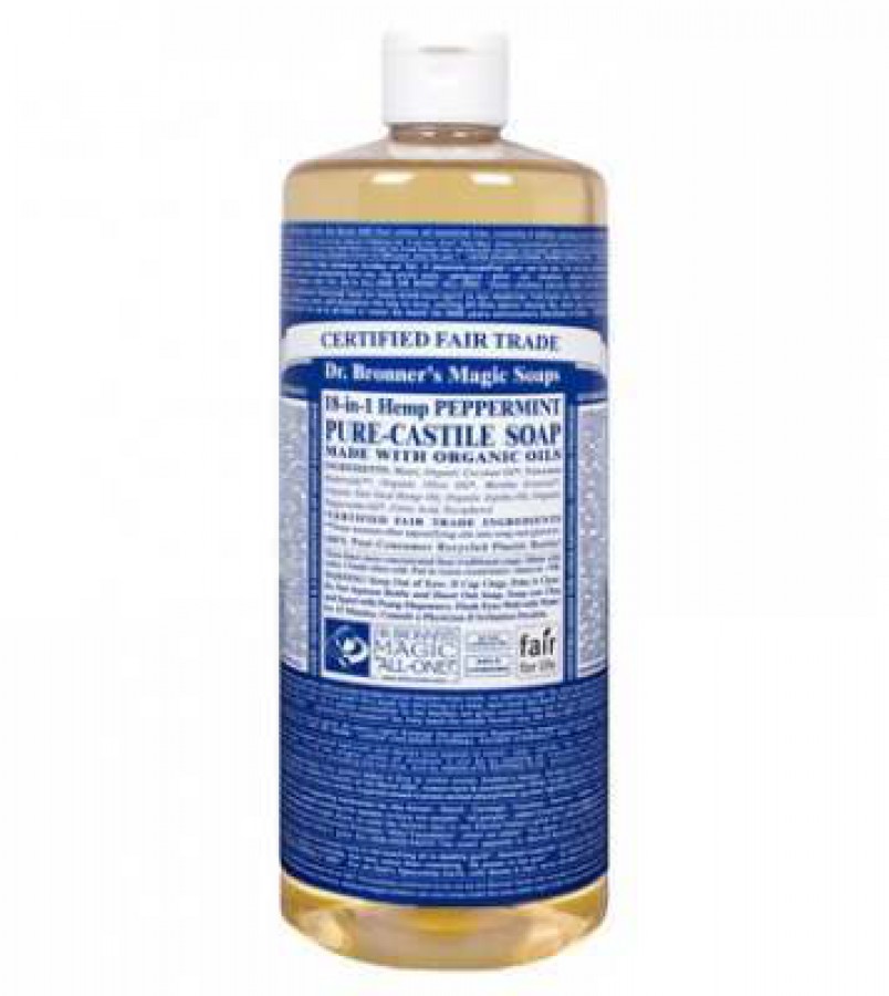 Dr Bronner's Peppermint Castile Liquid Soap 946ml