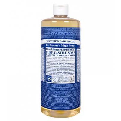 Dr Bronner's Peppermint Castile Liquid Soap 946ml