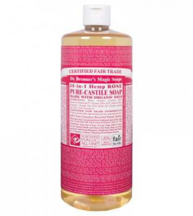 Dr Bronner's Rose Castile Liquid Soap 946ml