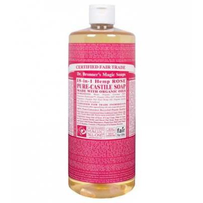 Dr Bronner's Rose Castile Liquid Soap 946ml