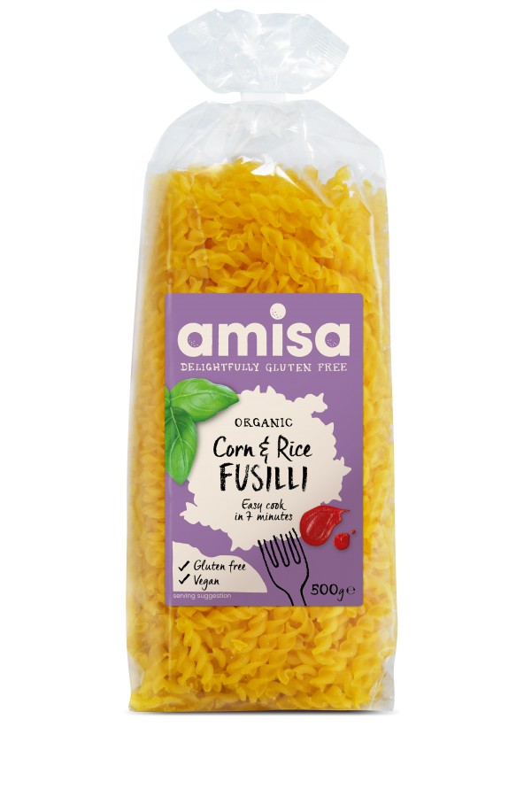 Amisa Organic Gluten Free Corn & Rice Fusilli 500g