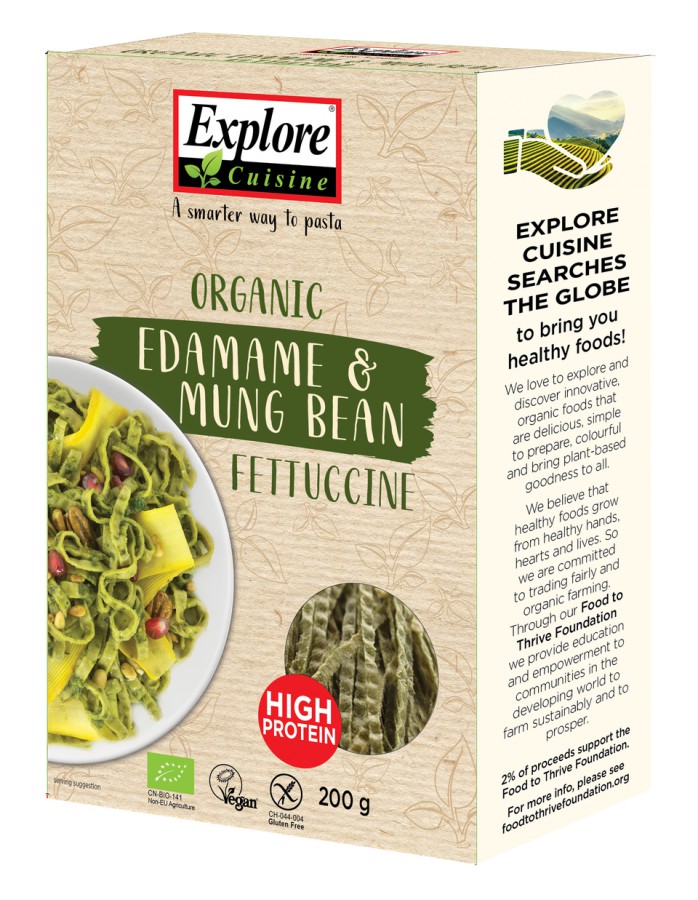 Explore Cuisine Organic Edamame & Mung Bean Fettuccine 200g