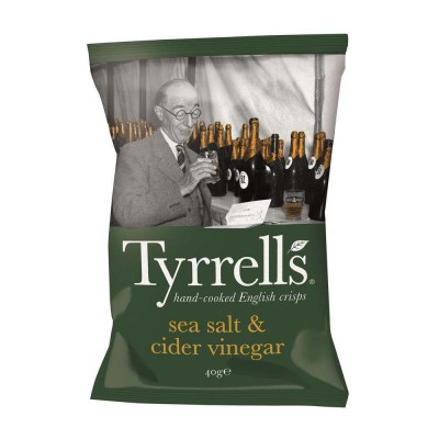 Tyrrell's Sea Salt & Cider Vinegar Crisp 40g - Pack of 6