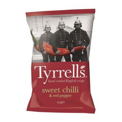 Tyrrell's Sweet Chilli & Red Pepper Crisps 150g - Pack of 6
