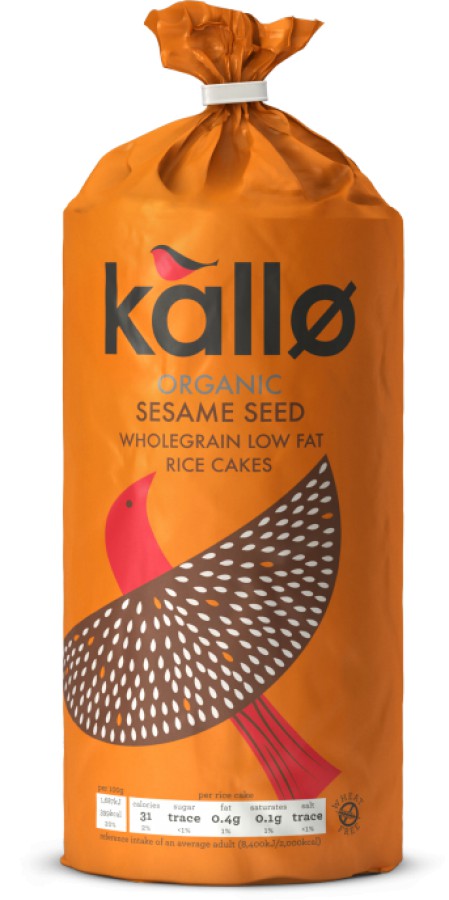 Kallo Organic Sesame Seed Rice Cakes 130g