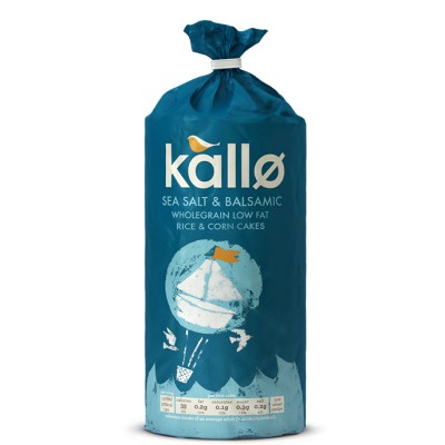 Kallo Sea Salt & Balsamic Vinegar Jumbo Rice Cakes 107g