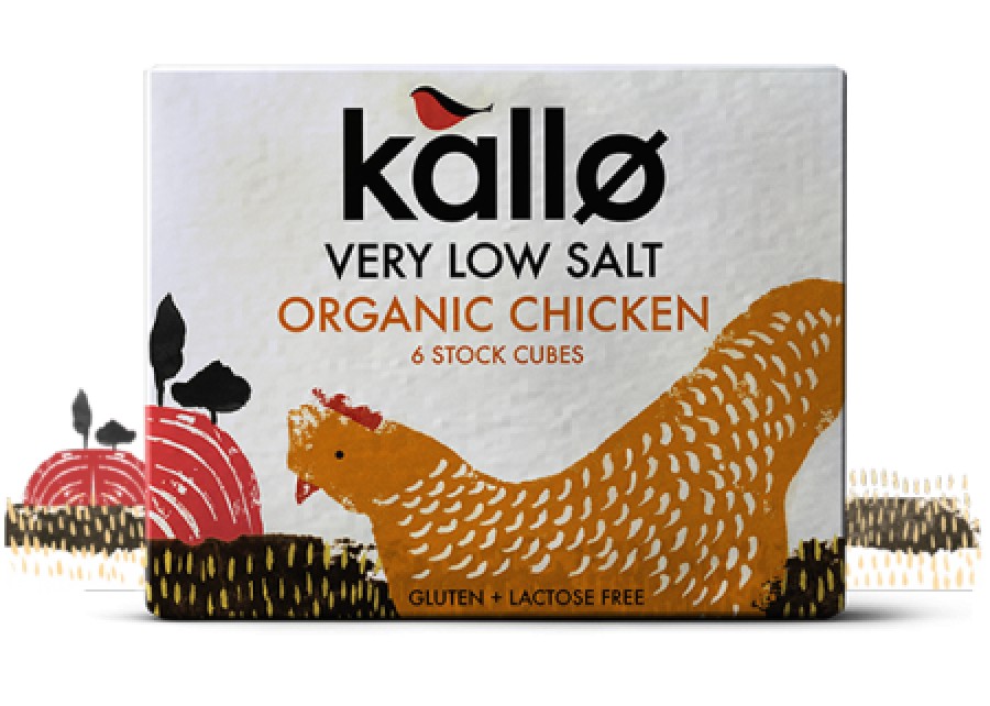 Kallo Organic Lightly Salted Chicken Stock Cubes 51g