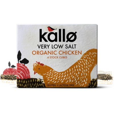 Kallo Organic Lightly Salted Chicken Stock Cubes 51g