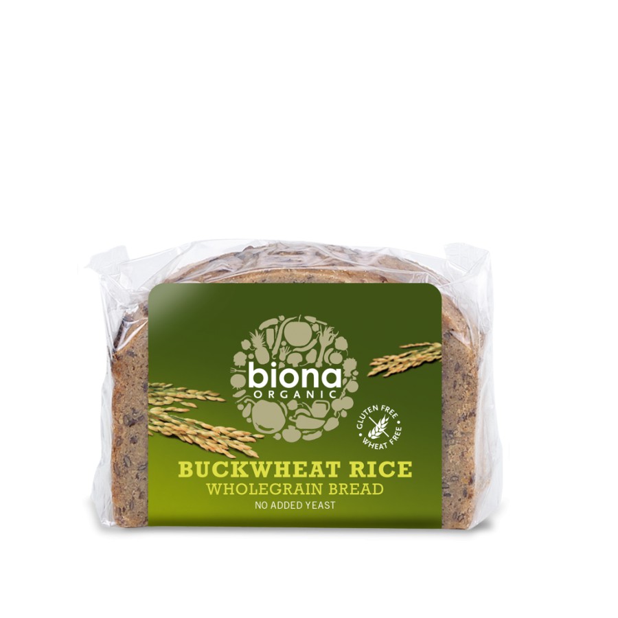 Biona Organic Gluten Free Buckwheat & Rice Bread 250g