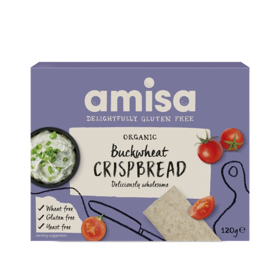 Amisa Organic Gluten Free Buckwheat Crispbread 150g - Pack of 2