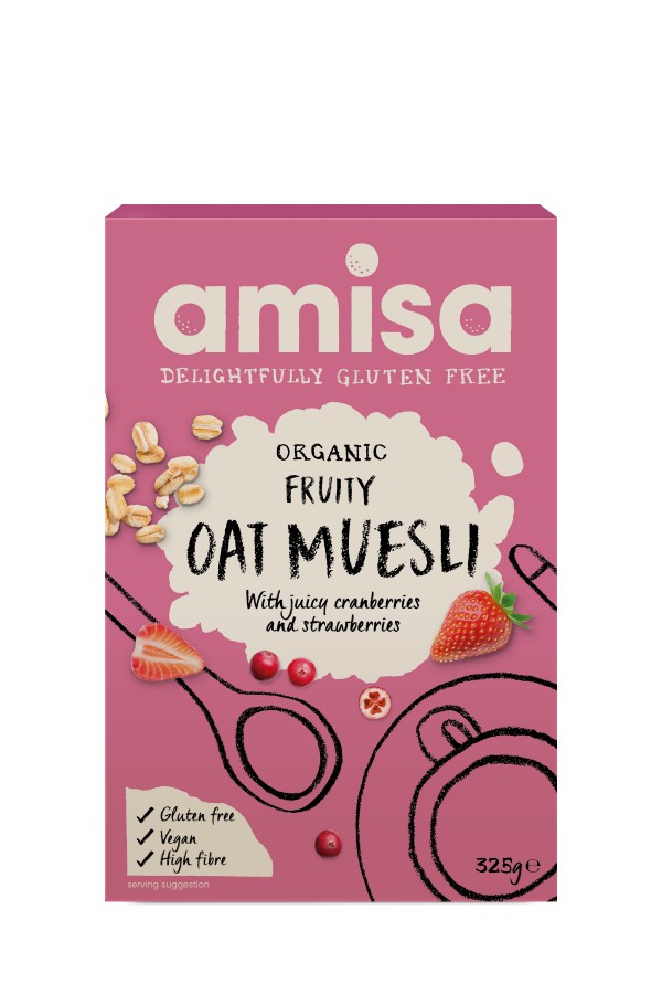 Amisa Organic Gluten Free Fruity Oat Muesli 325g