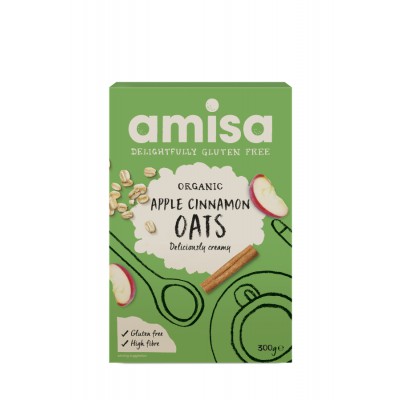 Amisa Organic Gluten Free Pure Apple & Cinnamon Porridge Oats 300g