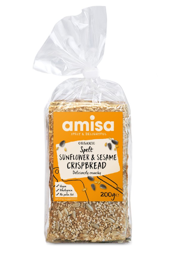 Amisa Organic Spelt Sunflower & Sesame Crispbread 200g