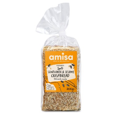 Amisa Organic Spelt Sunflower & Sesame Crispbread 200g