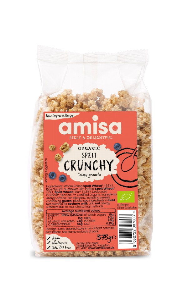 Amisa Organic Spelt Crunchy Granola 375g