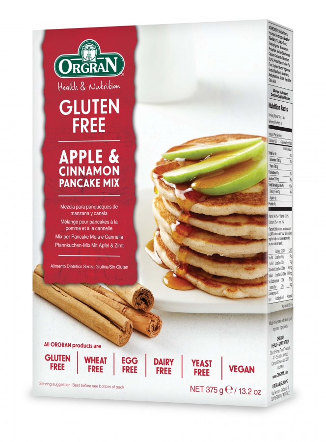 Orgran Gluten Free Apple & Cinnamon Pancake Mix 375g