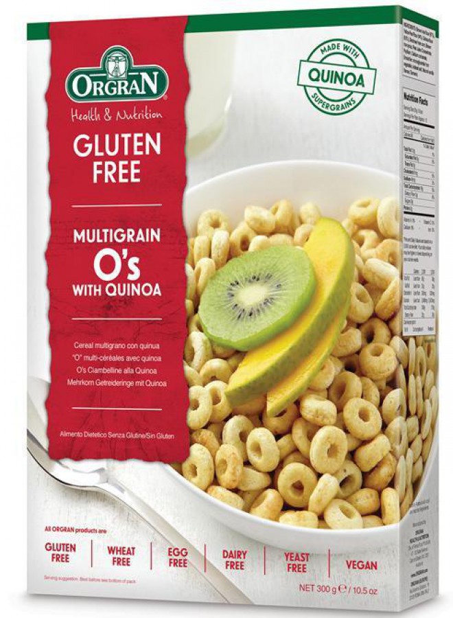 Orgran Gluten Free Multigrain O's with Quinoa 300g