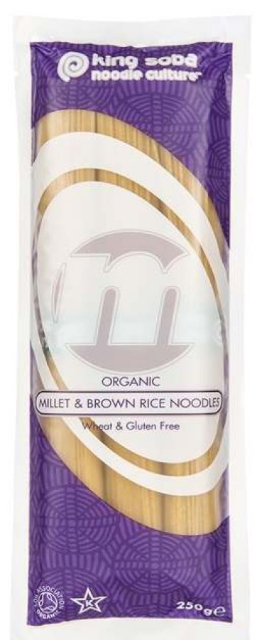 King Soba Organic Millet & Brown Rice Noodles 250g - Pack of 2