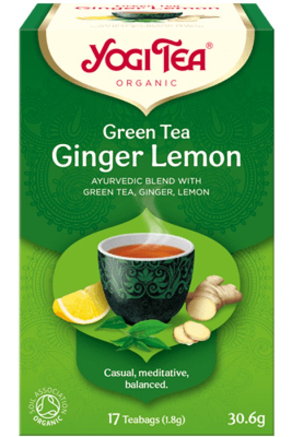 Yogi Tea Organic Green Tea Ginger & Lemon 17 Bags