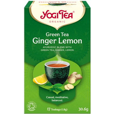 Yogi Tea Organic Green Tea Ginger & Lemon 17 Bags