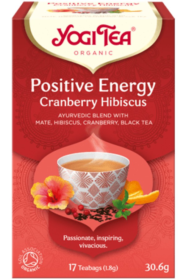 Yogi Tea Positive Energy Cranberry Hibiscus Organic Tea 17 Bags