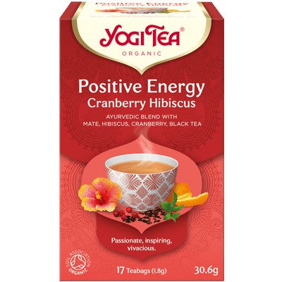 Yogi Tea Positive Energy Cranberry Hibiscus Organic Tea 17 Bags