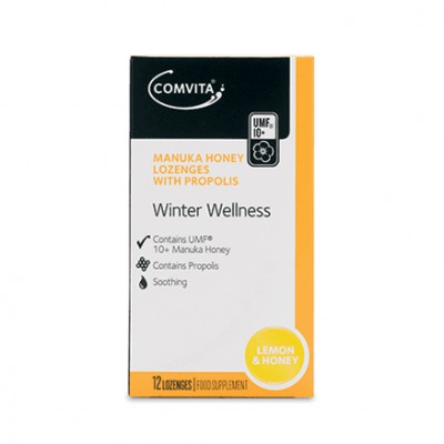 Comvita Manuka Honey Lozenges with Propolis - Lemon & Honey 12 Pack