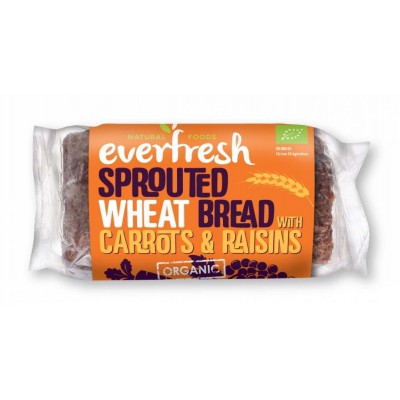 Everfresh Bakery Organic Sprouted Wheat Bread with Carrot & Raisins 400g