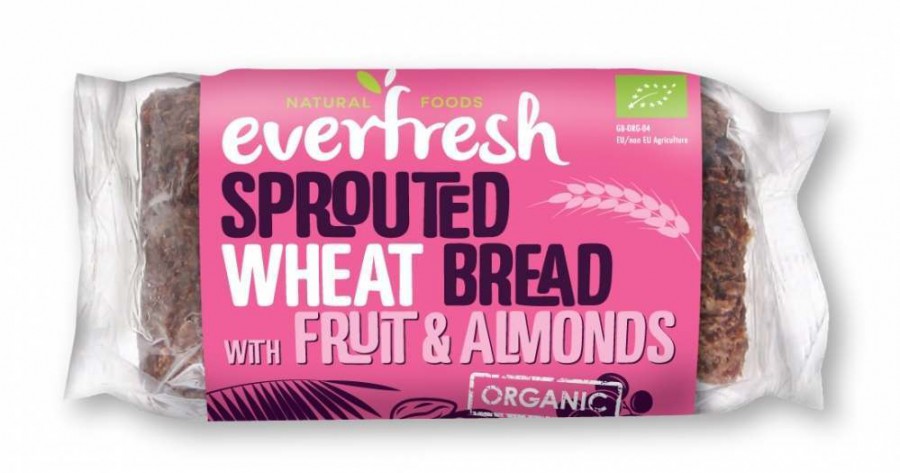 Everfresh Bakery Organic Sprouted Wheat Bread with Fruit & Almonds 400g