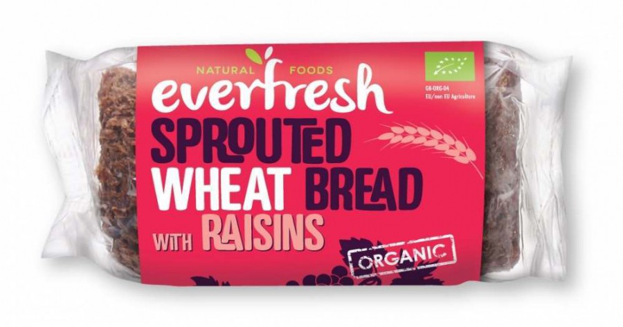 Everfresh Bakery Organic Sprouted Wheat Bread with Raisins 400g