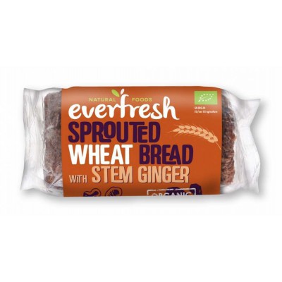 Everfresh Bakery Organic Sprouted Wheat Bread with Stem Ginger 400g