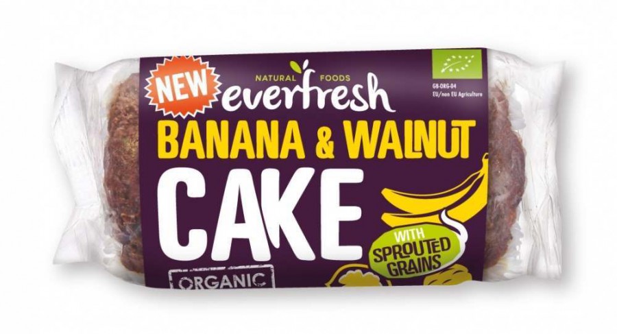 Everfresh Bakery Organic Banana & Walnut Cake 350g