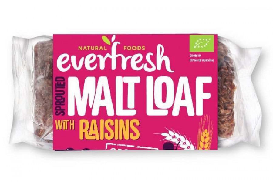 Everfresh Bakery Organic Malted Raisin Loaf 290g