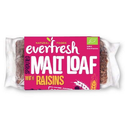 Everfresh Bakery Organic Malted Raisin Loaf 290g