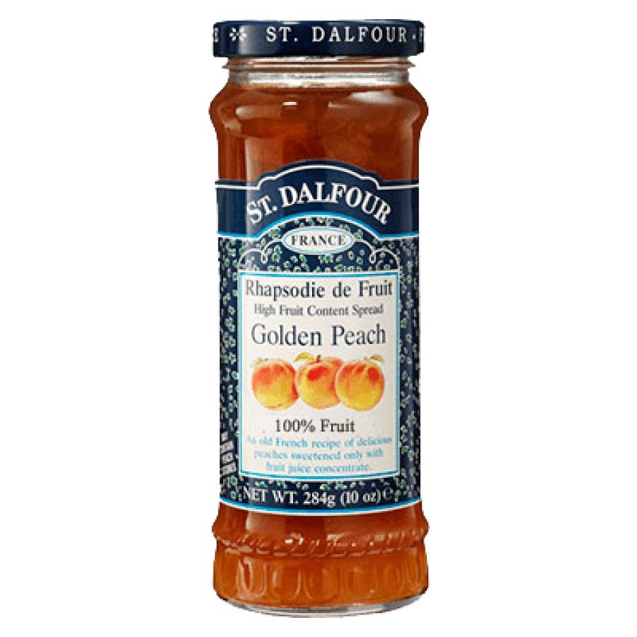 St Dalfour Golden Peach Fruit Spread 284g - Pack of 2