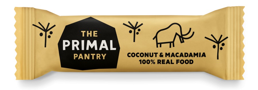 The Primal Pantry Coconut & Macadamia Paleo Bar 45g - Pack of 18