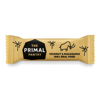 The Primal Pantry Coconut & Macadamia Paleo Bar 45g - Pack of 18